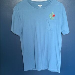 Old Navy Blue Short Sleeve Tee with Embroidery